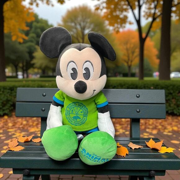 Disney Plush Mickey Mouse Animal Kingdom Dino Institute Souvenir Decor Gift 15" - Picture 10 of 10